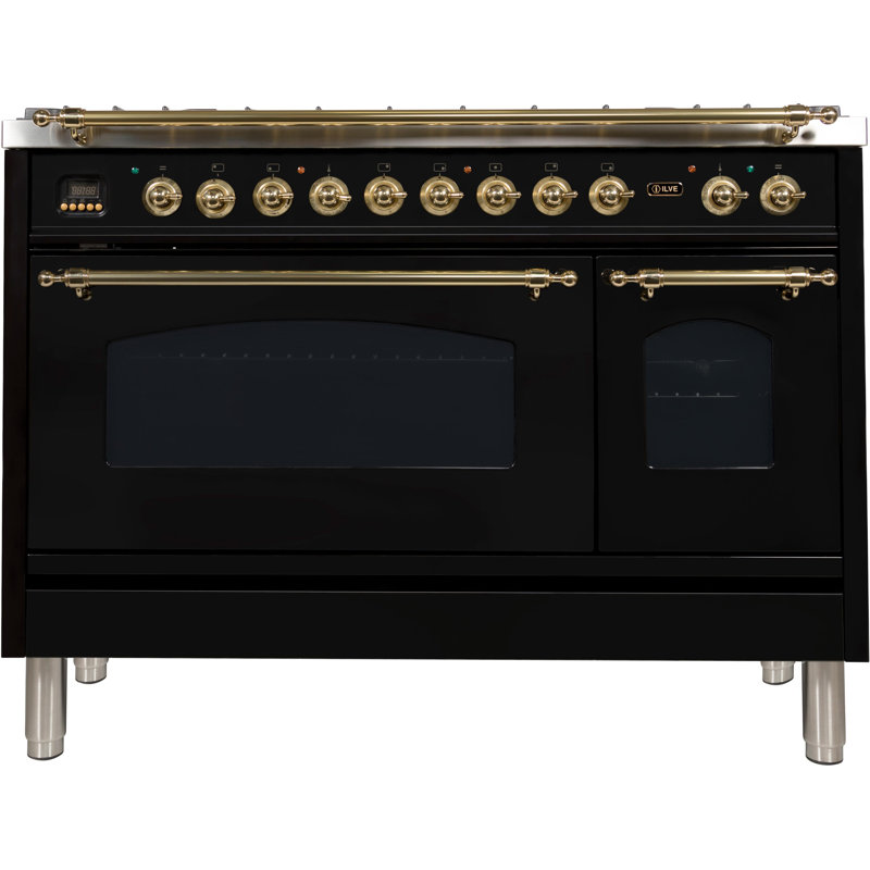 ILVE Nostalgie Series 48" 5 cu. ft. Freestanding Dual Fuel with Griddle
